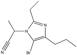 5-Bromo-1-(1-cyanoethyl)-2-ethyl-4-propyl-1H-imidazole Struktur