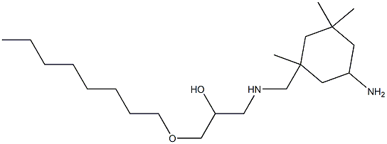 3-[[N-(2-Hydroxy-3-octyloxypropyl)amino]methyl]-3,5,5-trimethylcyclohexylamine Struktur