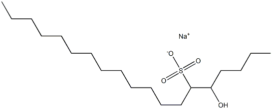 5-Hydroxynonadecane-6-sulfonic acid sodium salt Struktur