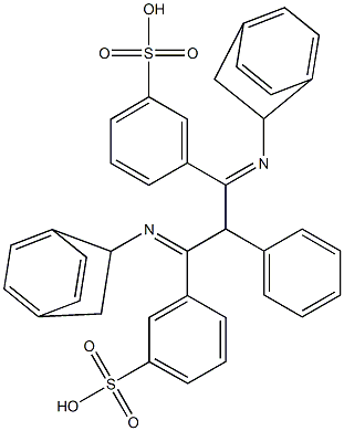 3,3'-[Phenylmethylenebis[4,1-phenylene(ethylimino)methylene]]bis(benzenesulfonic acid) Struktur