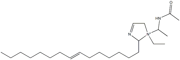 1-[1-(Acetylamino)ethyl]-1-ethyl-2-(7-pentadecenyl)-3-imidazoline-1-ium Struktur