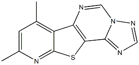 7,9-Dimethylpyrido[3',2':4,5]thieno[2,3-e][1,2,4]triazolo[1,5-c]pyrimidine Struktur