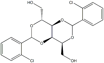 2-O,4-O:3-O,5-O-Bis(2-chlorobenzylidene)-D-glucitol Struktur