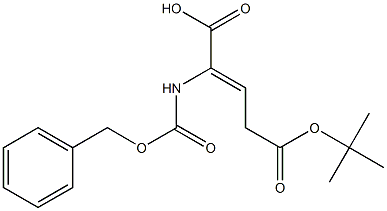 2-[[(Benzyloxy)carbonyl]amino]-2-pentenedioic acid 5-tert-butyl ester Struktur