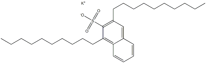 1,3-Didecyl-2-naphthalenesulfonic acid potassium salt Struktur