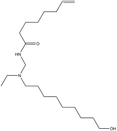 N-[[N-Ethyl-N-(9-hydroxynonyl)amino]methyl]-7-octenamide Struktur