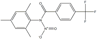 N-Nitro-N-(2,4,6-trimethylphenyl)-4-trifluoromethylbenzamide Struktur