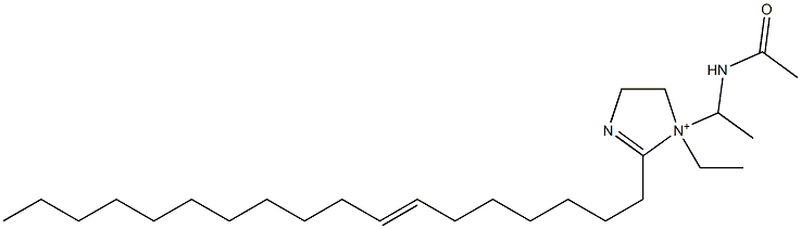 1-[1-(Acetylamino)ethyl]-1-ethyl-2-(7-octadecenyl)-2-imidazoline-1-ium Struktur