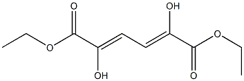 2,5-Dihydroxy-2,4-hexadienedioic acid diethyl ester Struktur