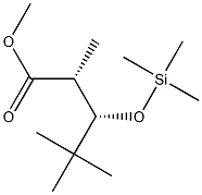 (2R,3S)-2,4,4-Trimethyl-3-trimethylsiloxypentanoic acid methyl ester Struktur