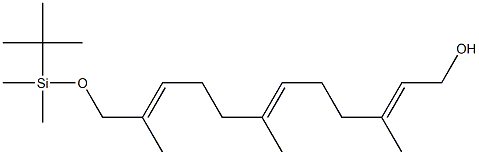 (2E,6E,10E)-12-[(tert-Butyldimethylsilyl)oxy]-3,7,11-trimethyl-2,6,10-dodecatrien-1-ol Struktur