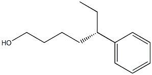 [S,(+)]-5-Phenyl-1-heptanol Struktur