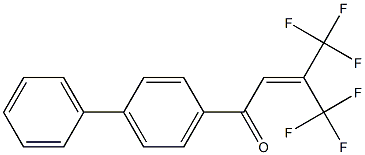 1-(4-Biphenylyl)-4,4,4-trifluoro-3-trifluoromethyl-2-buten-1-one Struktur