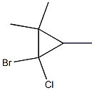 1-Bromo-1-chloro-2,2,3-trimethylcyclopropane Struktur