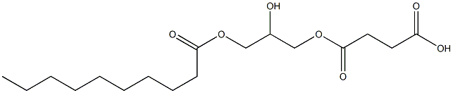 Succinic acid hydrogen 1-[2-hydroxy-3-(decanoyloxy)propyl] ester Struktur