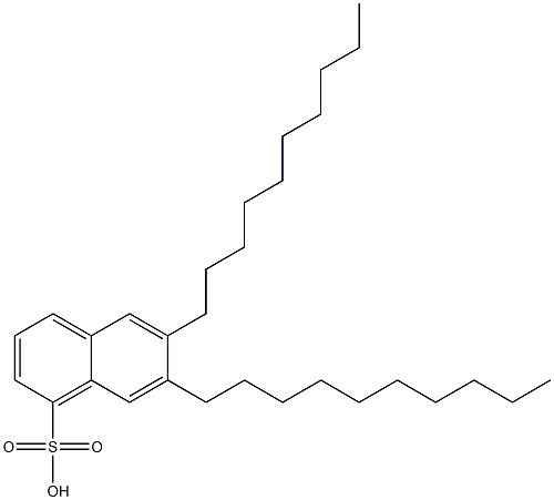 6,7-Didecyl-1-naphthalenesulfonic acid Struktur