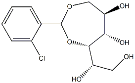 1-O,4-O-(2-Chlorobenzylidene)-L-glucitol Struktur