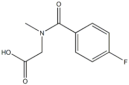 [N-(4-Fluorobenzoyl)-N-methylamino]acetic acid Struktur