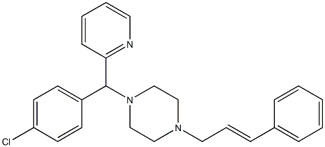 1-[(4-Chlorophenyl)-2-pyridinylmethyl]-4-(3-phenyl-2-propenyl)piperazine Struktur