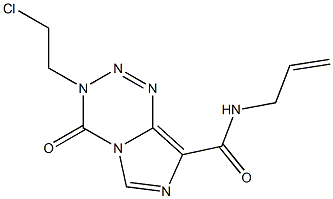 3-(2-Chloroethyl)-3,4-dihydro-4-oxo-N-(2-propenyl)imidazo[5,1-d]-1,2,3,5-tetrazine-8-carboxamide Struktur