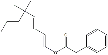 Phenylacetic acid 5,5-dimethyl-1,3-octadienyl ester Struktur