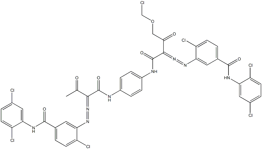 3,3'-[2-(Chloromethyloxy)-1,4-phenylenebis[iminocarbonyl(acetylmethylene)azo]]bis[N-(2,5-dichlorophenyl)-4-chlorobenzamide] Struktur