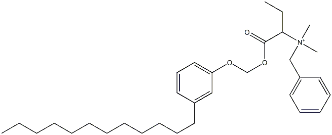 N,N-Dimethyl-N-benzyl-N-[1-[[(3-dodecylphenyloxy)methyl]oxycarbonyl]propyl]aminium Struktur