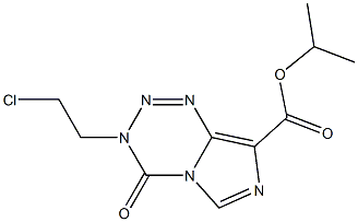 3-(2-Chloroethyl)-3,4-dihydro-4-oxoimidazo[5,1-d]-1,2,3,5-tetrazine-8-carboxylic acid isopropyl ester Struktur