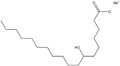 7-Hydroxystearic acid sodium salt Struktur