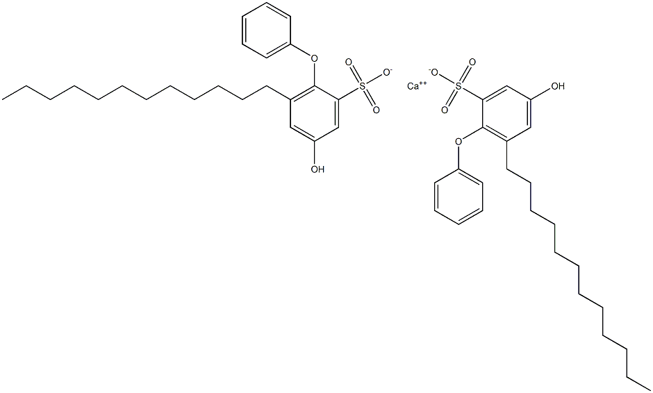 Bis(4-hydroxy-6-dodecyl[oxybisbenzene]-2-sulfonic acid)calcium salt Struktur