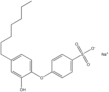 2'-Hydroxy-4'-heptyl[oxybisbenzene]-4-sulfonic acid sodium salt Struktur