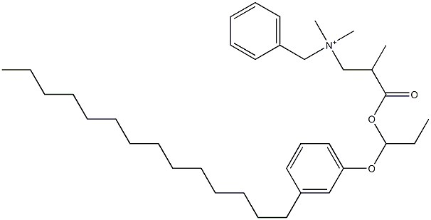 N,N-Dimethyl-N-benzyl-N-[2-[[1-(3-tetradecylphenyloxy)propyl]oxycarbonyl]propyl]aminium Struktur