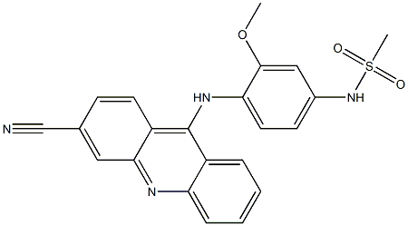 N-[4-[(3-Cyano-9-acridinyl)amino]-3-methoxyphenyl]methanesulfonamide Struktur