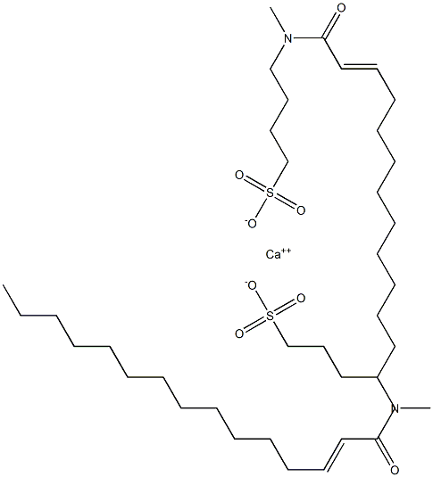 Bis[4-[N-(2-pentadecenoyl)-N-methylamino]-1-butanesulfonic acid]calcium salt Struktur