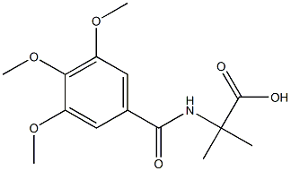 2-(3,4,5-Trimethoxybenzoylamino)-2-methylpropionic acid Struktur