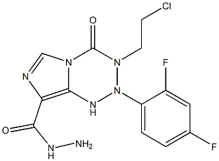 3-(2-Chloroethyl)-3,4-dihydro-4-oxo-N2-(2,4-difluorophenyl)imidazo[5,1-d]-1,2,3,5-tetrazine-8-carboxylic acid hydrazide Struktur