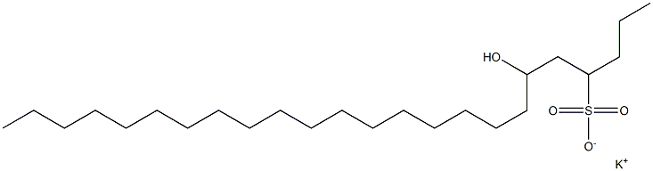 6-Hydroxytetracosane-4-sulfonic acid potassium salt Struktur