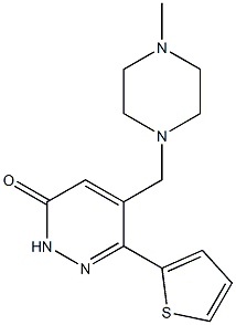 6-(2-Thienyl)-5-[(4-methyl-1-piperazinyl)methyl]pyridazin-3(2H)-one Struktur