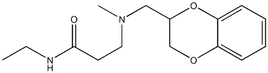 3-[[(1,4-Benzodioxan-2-yl)methyl](methyl)amino]-N-ethylpropionamide Struktur