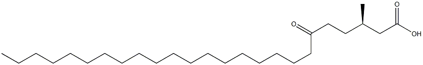 [R,(+)]-3-Methyl-6-oxopentacosanoic acid Struktur