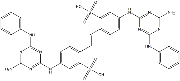 4,4'-Bis(4-amino-6-anilino-1,3,5-triazin-2-ylamino)-2,2'-stilbenedisulfonic acid Struktur