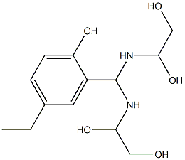 2-[Bis[(1,2-dihydroxyethyl)amino]methyl]-4-ethylphenol Struktur