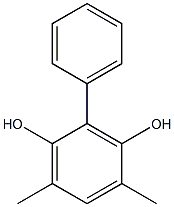 2-Phenyl-4,6-dimethylbenzene-1,3-diol Struktur