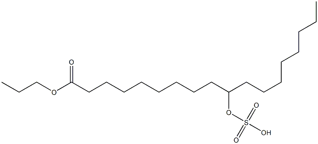 10-(Sulfooxy)octadecanoic acid 1-propyl ester Struktur