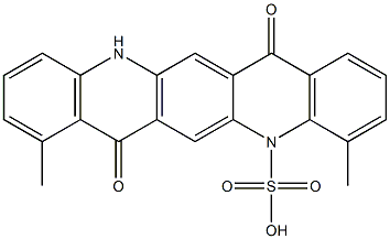 5,7,12,14-Tetrahydro-4,8-dimethyl-7,14-dioxoquino[2,3-b]acridine-5-sulfonic acid Struktur