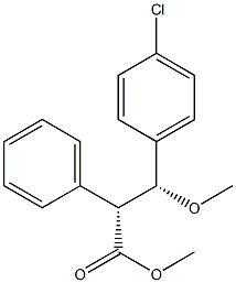 (2R,3R)-3-Methoxy-2-phenyl-3-(4-chlorophenyl)propionic acid methyl ester Struktur