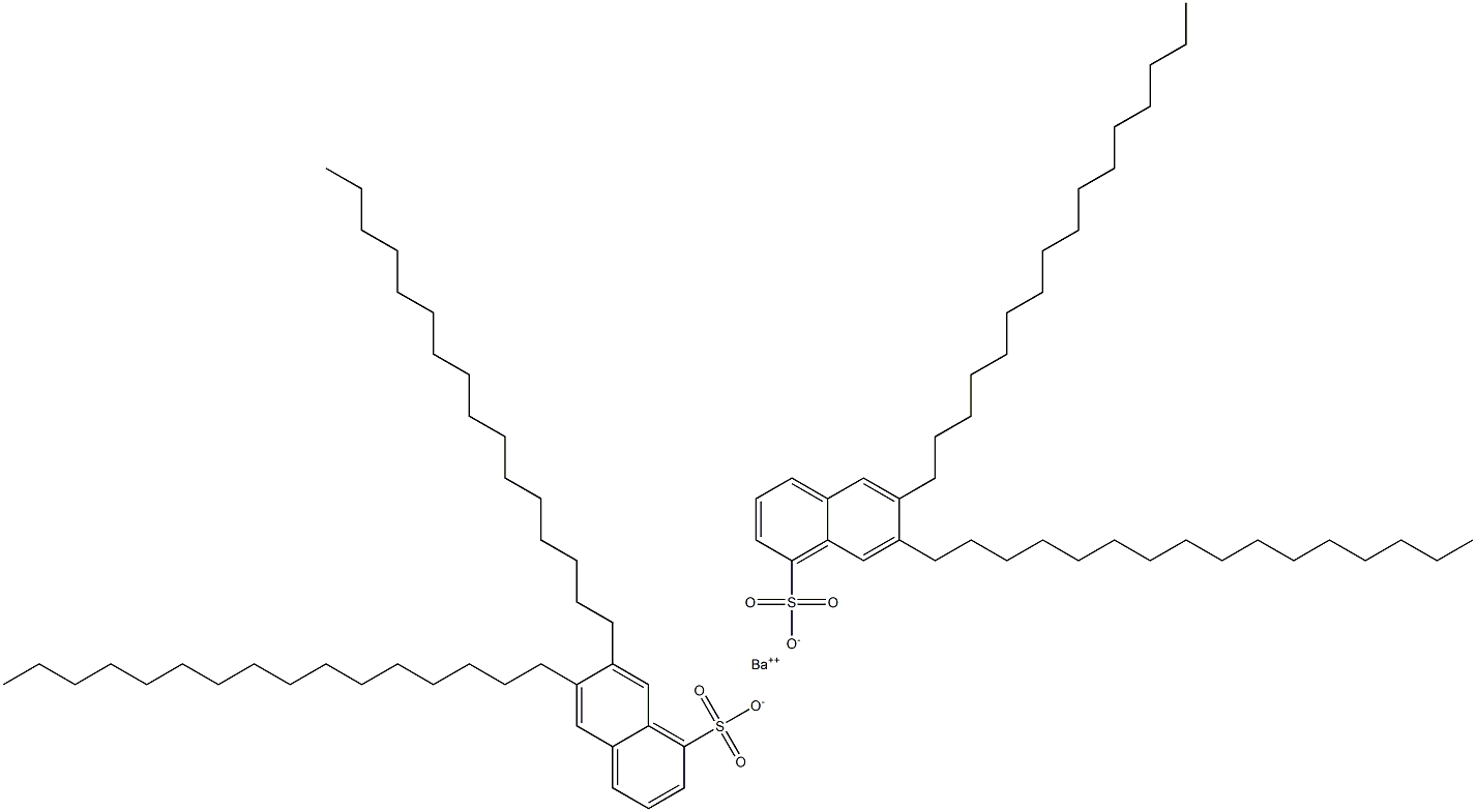 Bis(6,7-dihexadecyl-1-naphthalenesulfonic acid)barium salt Struktur