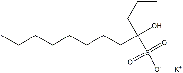 4-Hydroxydodecane-4-sulfonic acid potassium salt Struktur