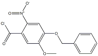 4-Benzyloxy-5-methoxy-2-nitrobenzoic acid chloride Struktur