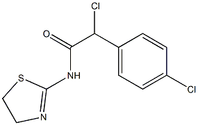 N-(2-Thiazolin-2-yl)-2-(4-chlorophenyl)-2-chloroacetamide Struktur